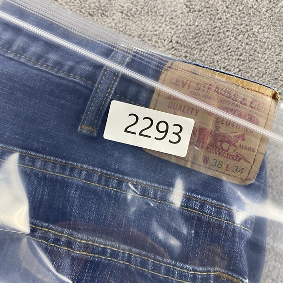 Levis 569 Loose Straight Fit Jeans Mens 38x31 Blue Medium Wash Denim Mid Rise - Picture 14 of 14